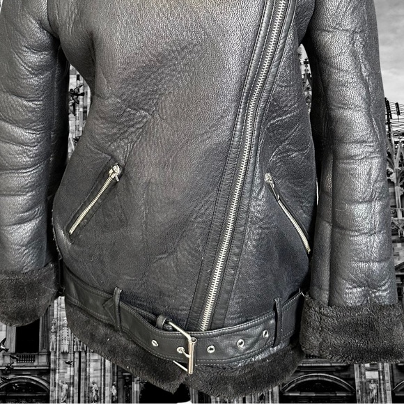 Women’s leather/fur like jacket - Picture 3 of 8